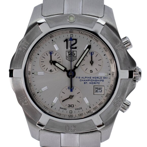 RARE 2003 Tag Heuer 39mm Exclusive World Ski Championships 184/700 Watch CN111C! - Picture 1 of 9